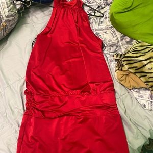 Size Large Halter Top Red Dress